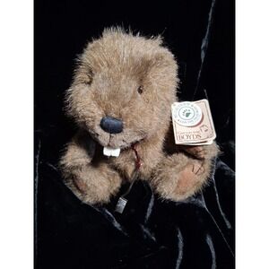 Bucky Beaverdam Plush Toy Boyds Collection With Metal Toothbrush NWT 10"